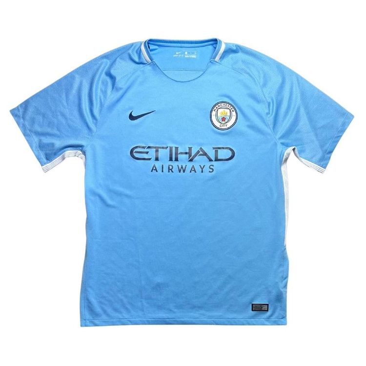 Manchester City 2017/2018 Home Football Shirt image 1