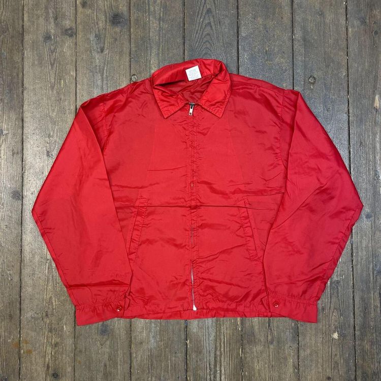 Vintage Track Jacket Y2K USA Full-Zip Rain Coat Red, Mens Large