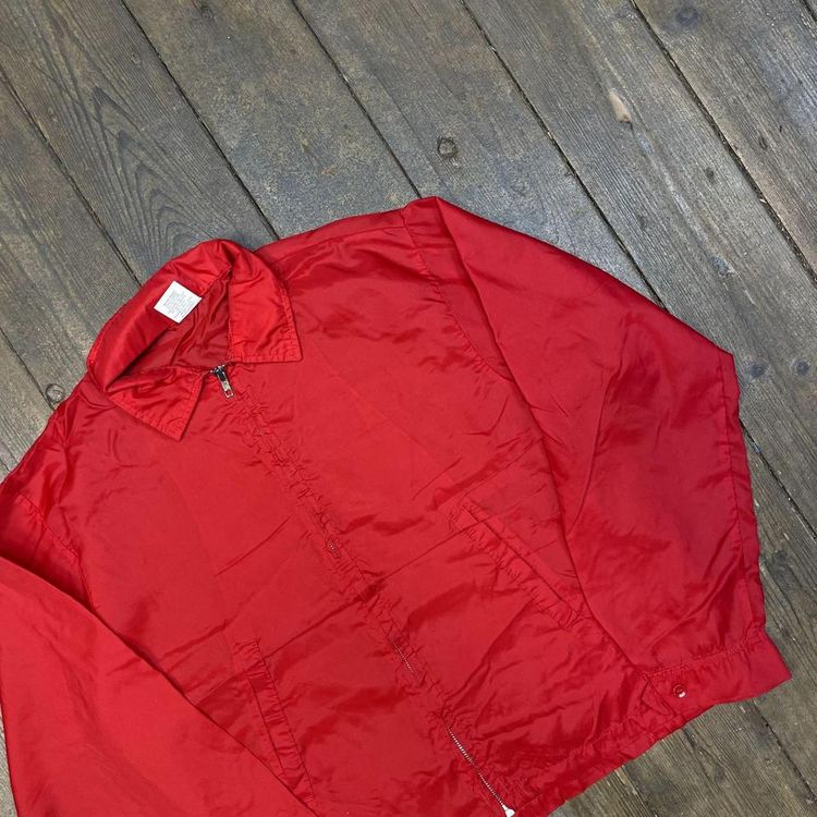 Vintage Track Jacket Y2K USA Full-Zip Rain Coat Red, Mens Large 3