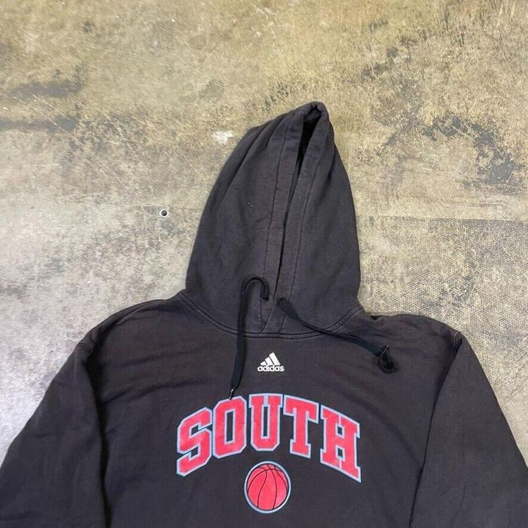 Adidas Hoodie Y2K Sports Vintage Spellout Sweatshirt Black, Mens XL 2
