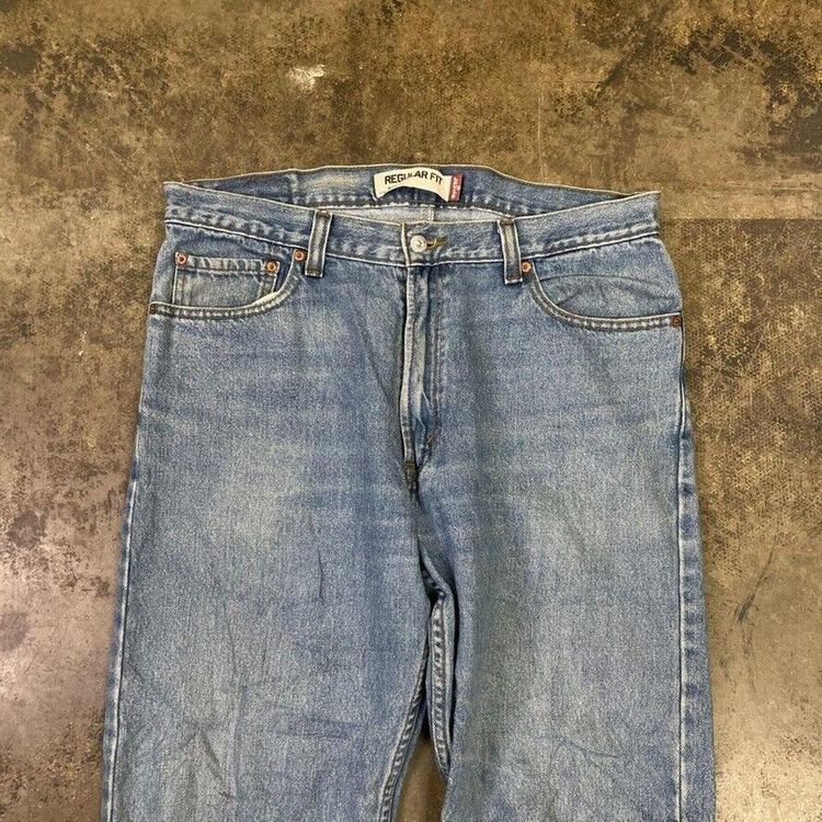 Levis 505 Jeans 90s Denim USA Vintage Pants Trousers, Washed Blue, Mens 36 image 3