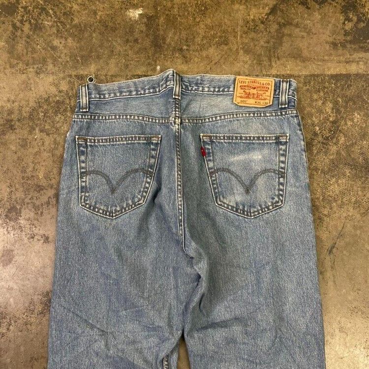 Levis 505 Jeans 90s Denim USA Vintage Pants Trousers, Washed Blue, Mens 36 image 6