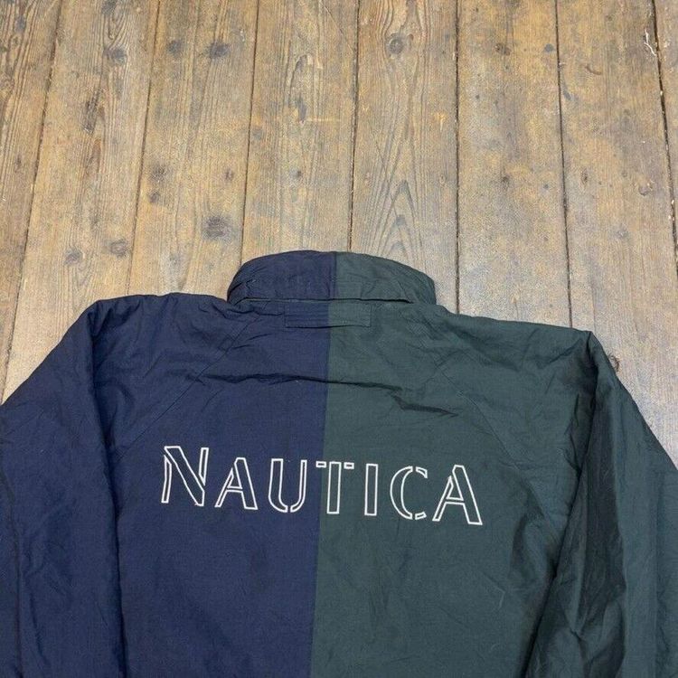 Nautica Rain Coat Fleece Lined Reversible Anorak Jacket, Burgundy, Mens XL 7