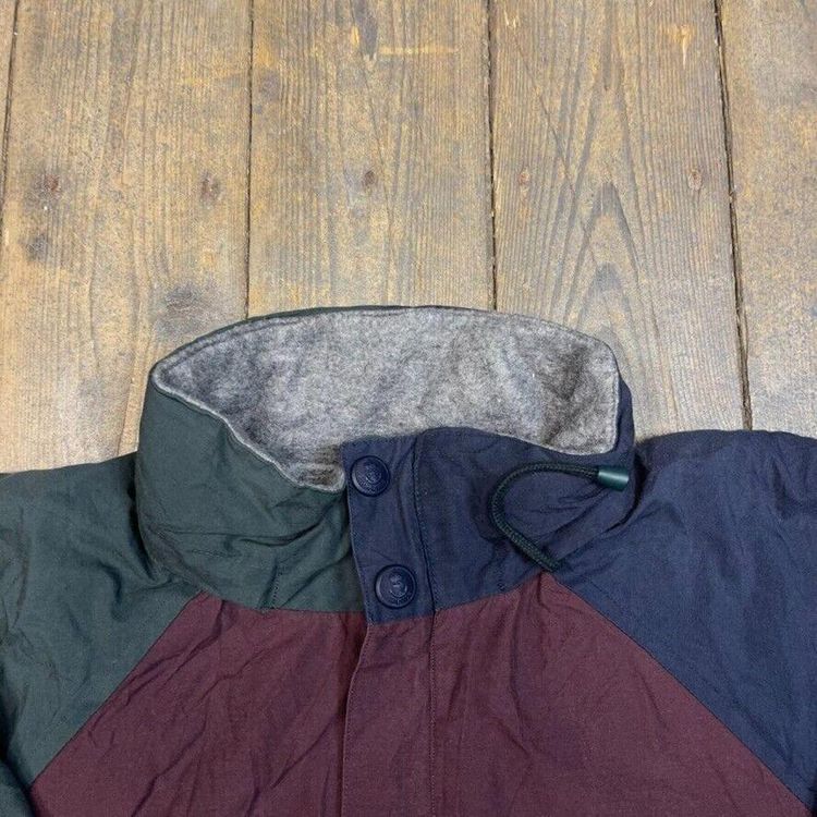 Nautica Rain Coat Fleece Lined Reversible Anorak Jacket, Burgundy, Mens XL 6