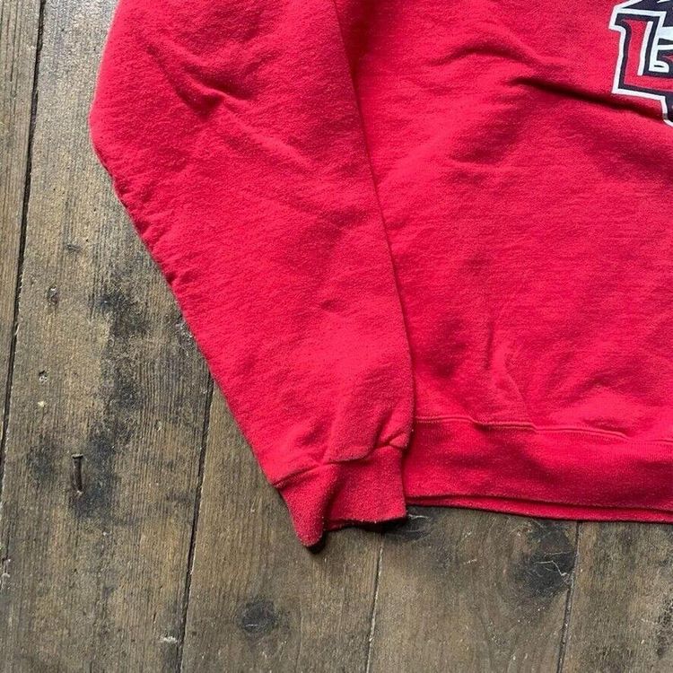 Champion College Sweatshirt Crew Neck Jumper, Red, Mens Medium 5