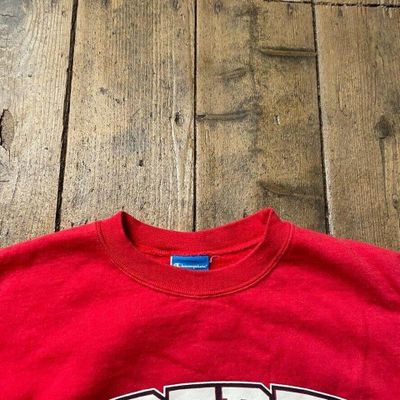 Champion College Sweatshirt Crew Neck Jumper, Red, Mens Medium 6