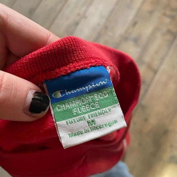 Champion College Sweatshirt Crew Neck Jumper, Red, Mens Medium 7