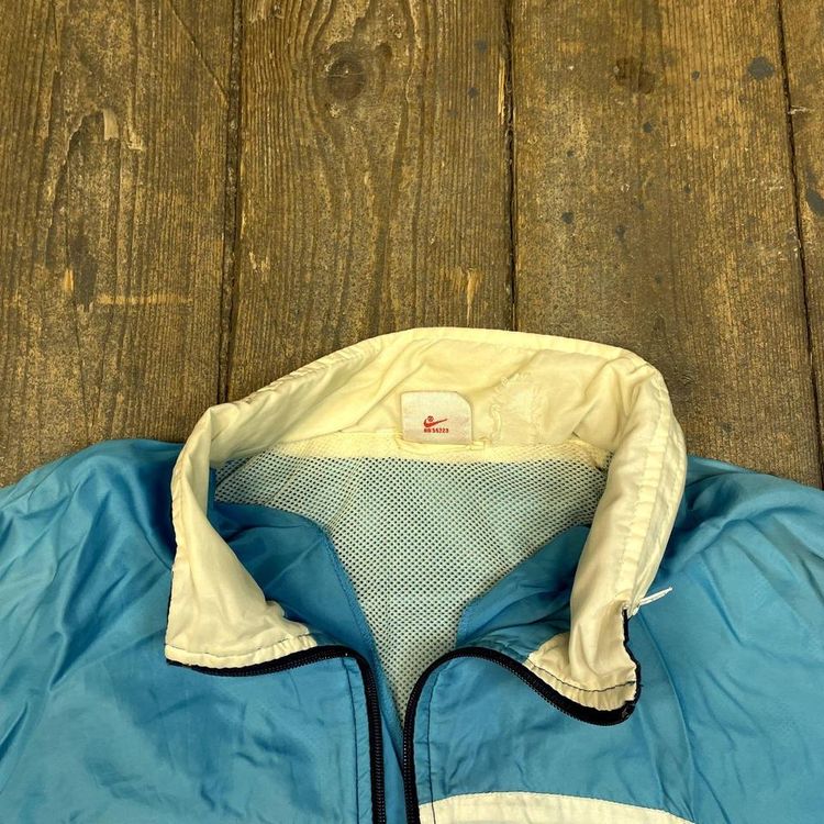 Nike Track Jacket 90's Swoosh USA Vintage Sports Full-Zip, Blue White Mens XL 6