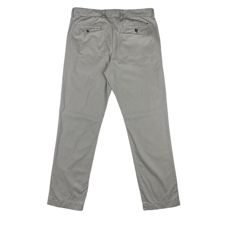 Vintage Tommy Hilfiger Tailored Fit Trousers Light Grey W34L32 3