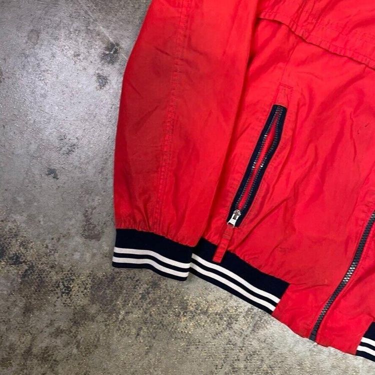 Tommy Hilfiger Rain Coat Y2K Full Zip Jacket, Red, Mens Small image 5