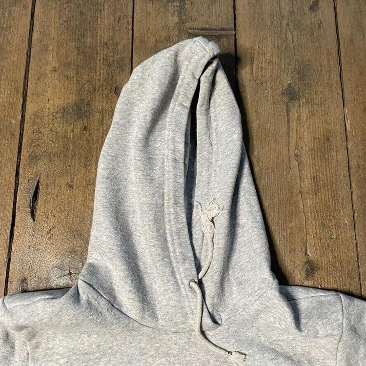 Puma Hoodie Spellout Y2K Sports Sweatshirt, Grey, Womens Large 6