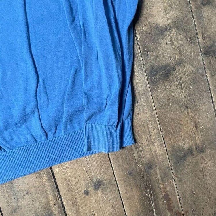 Tommy Hilfiger Jumper Knit V-Neck Knitted Sweater, Blue, Mens XL 4