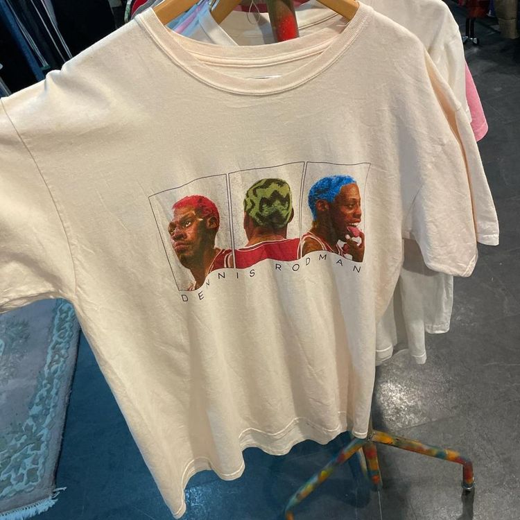Other Cream Xl American Thrift Dennis Rodman t shirt, fits true to size, excellent used condition. Message product image