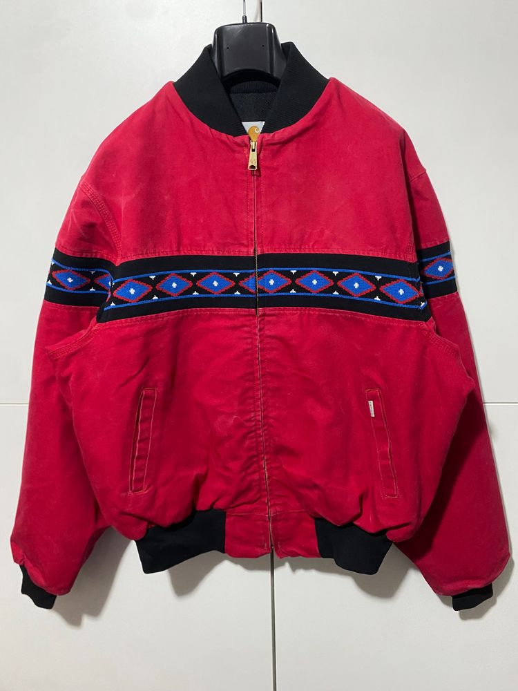 Giacca Aztec Jacket JR 030 Carhartt USA size XXL rossa usata in ottime condizioni non imbottita 