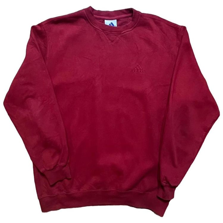 Y2K Vintage Adidas Sweatshirt 36/38 Red image 1