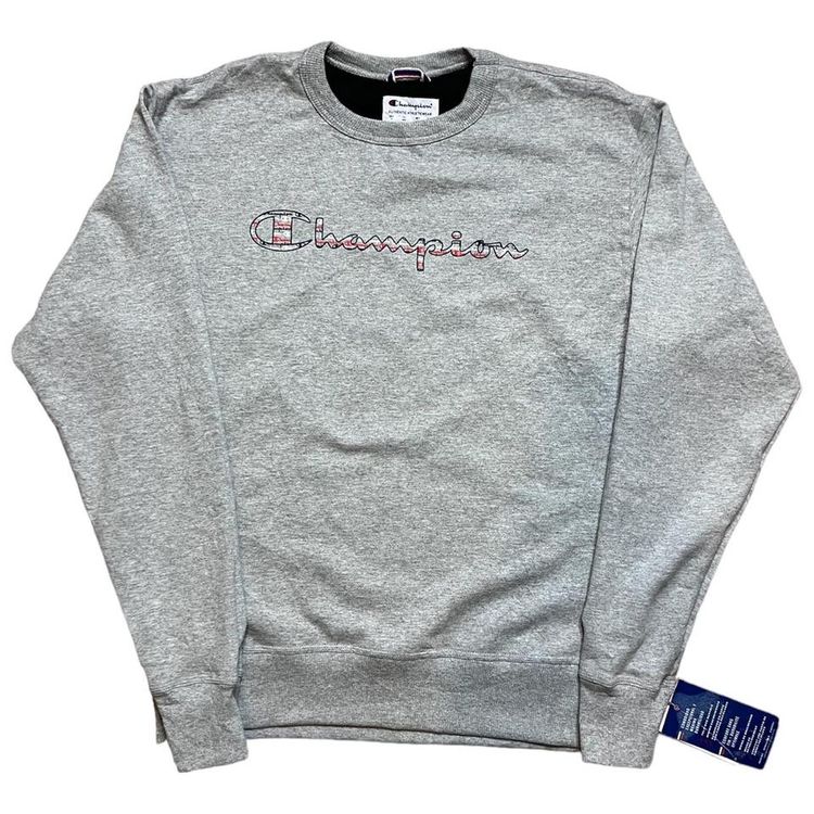 Y2K Vintage Champion Sweater Grey Medium bnwt image 1