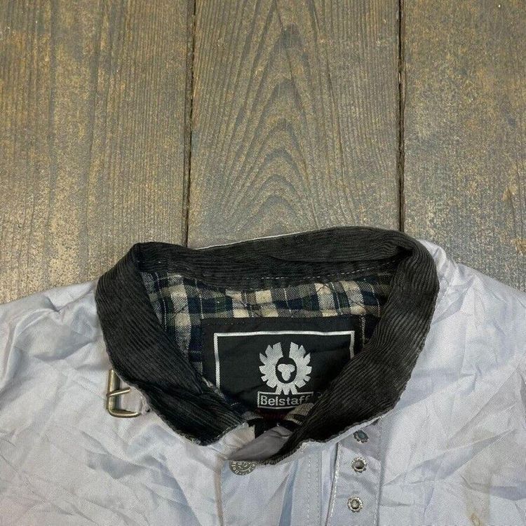 Belstaff Bomber Jacket Blanket Lined 90s Vintage Sports Coat, Grey, Mens Large image 7