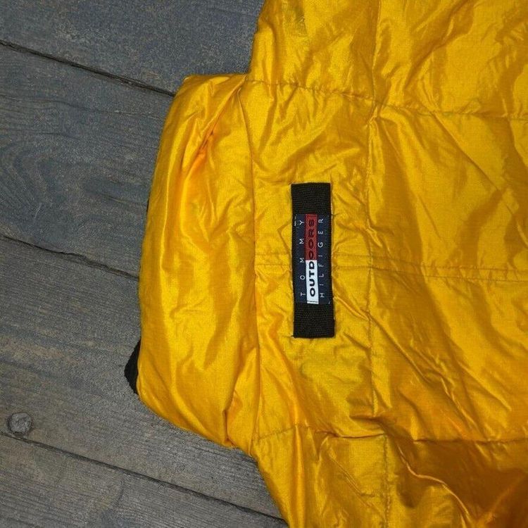 Tommy Hilfiger Puffer Coat Down Fill Vintage Sports Jacket, Yellow, Mens XL 8