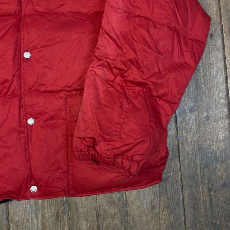 Ralph Lauren Polo Jeans Puffer Jacket Down 90s Sports Coat, Red, Mens Large image 4