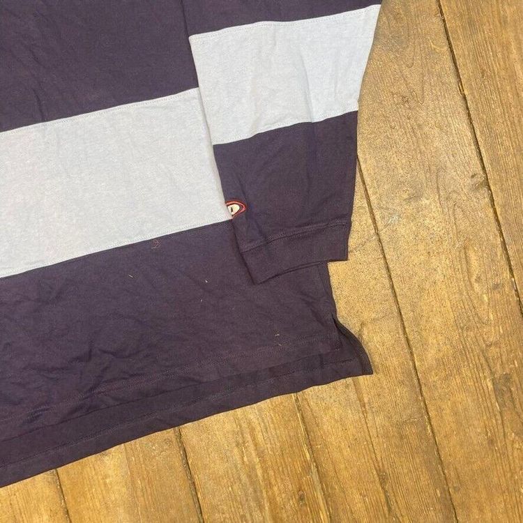 Vintage Rugby Polo Shirt North Carolina USA Y2K Striped Top, Navy Blue, Mens 2XL 5