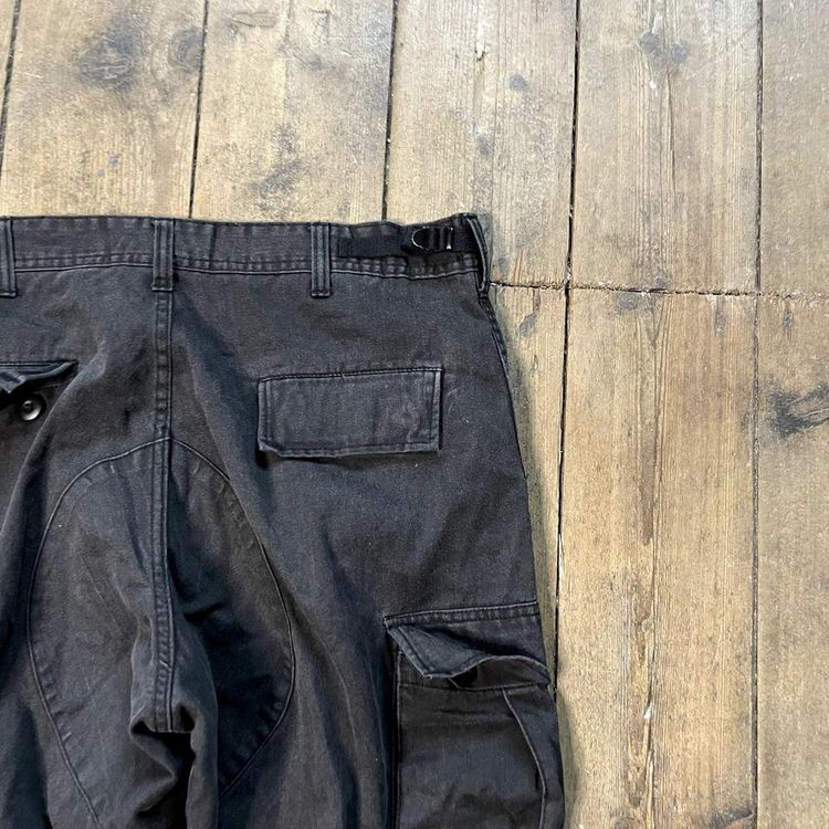 Vintage Cargo Trousers Tech Army Military Trousers, Black, Mens 34 image 6