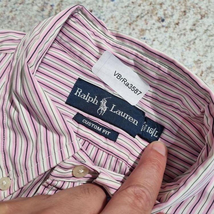 Ralph Lauren OXFORD SHIRT CUSTOM FIT STRIPE - Pink - Size L 3