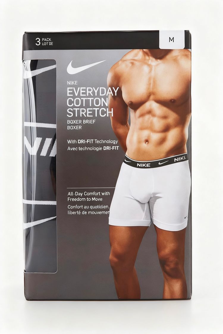 Nike Everyday Cotton Stretch Boxer Brief 3-Pack