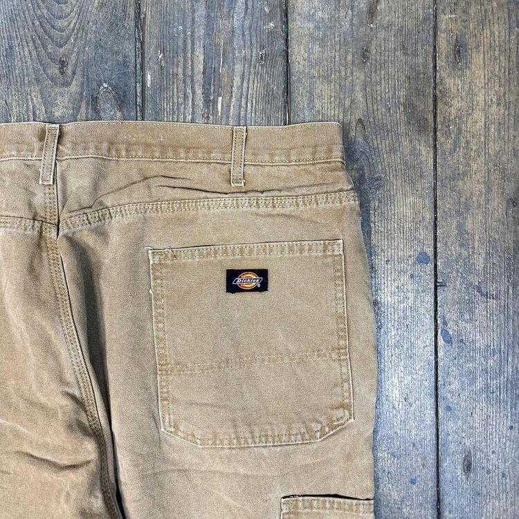 Dickies Trousers Blanket Lined Carpenter Denim Workwear Pants, Tan, Mens 42" image 7