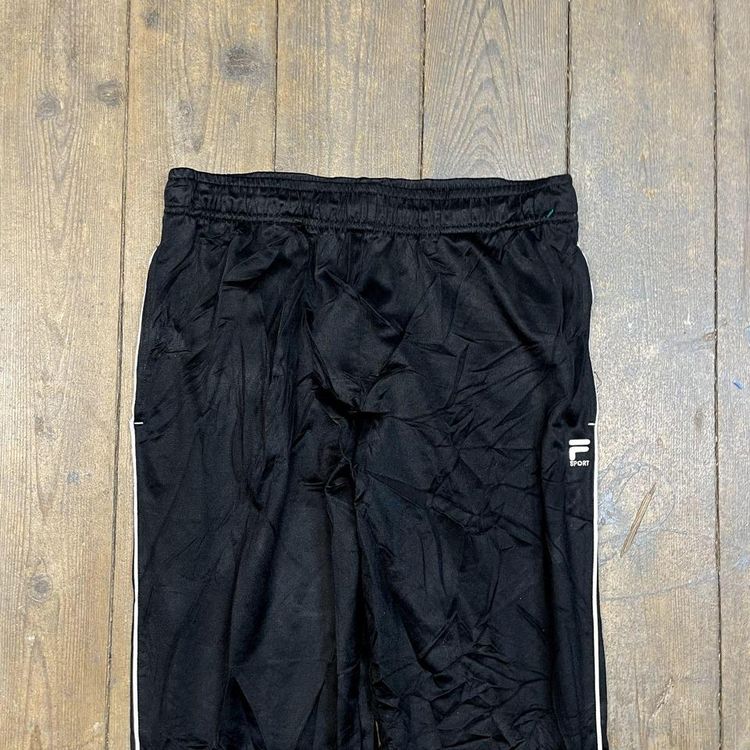 Fila Tracksuit Bottoms Y2K Vintage Sports Joggers, Black, Mens Medium 3