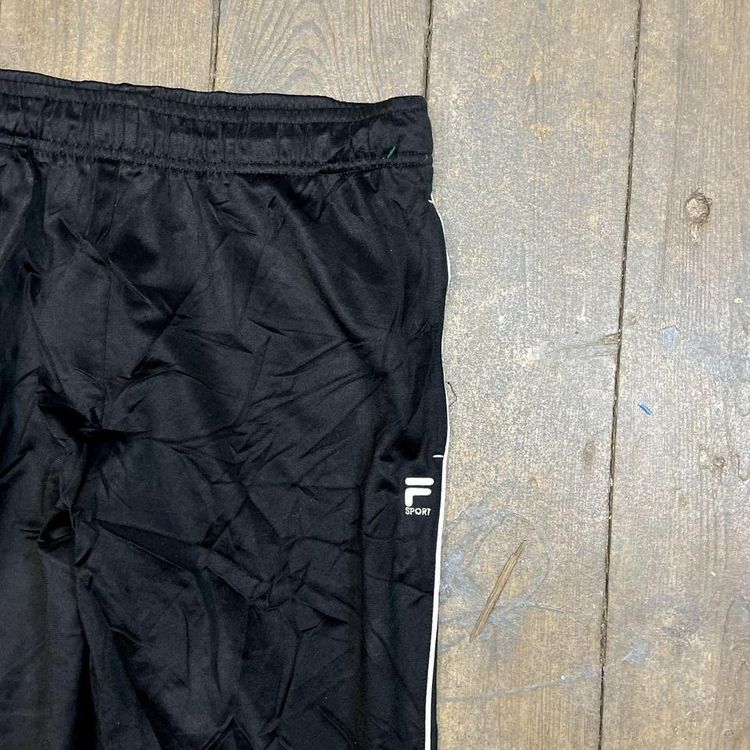 Fila Tracksuit Bottoms Y2K Vintage Sports Joggers, Black, Mens Medium 4