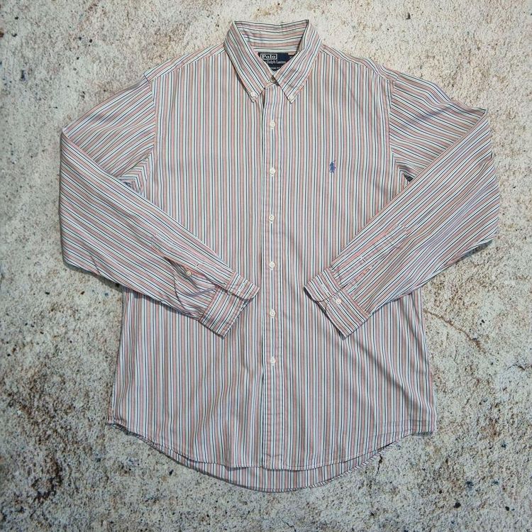 Ralph Lauren OXFORD SHIRT CUSTOM FIT STRIPE - Blue - Size 16.5 42 image 1