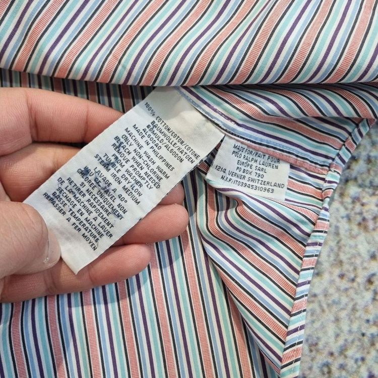 Ralph Lauren OXFORD SHIRT CUSTOM FIT STRIPE - Blue - Size 16.5 42 image 6