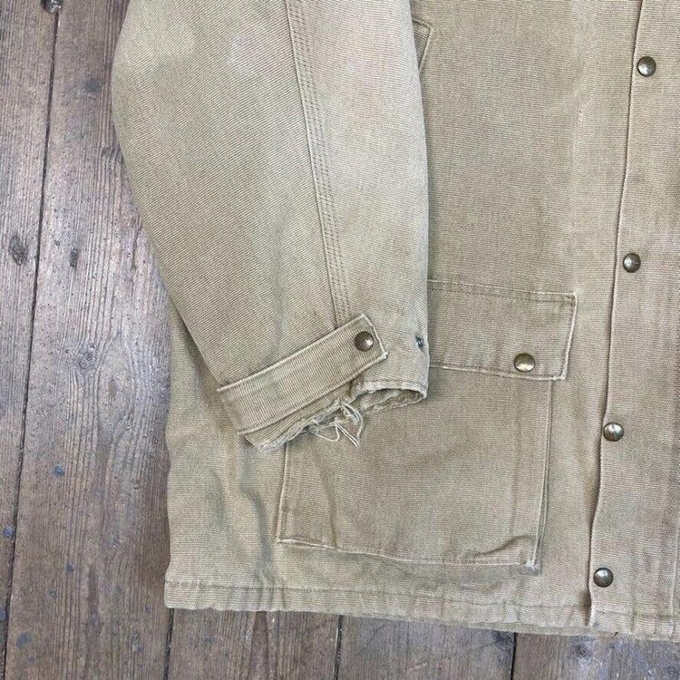 Carhartt Chore Jacket Carpet Lined Full-Zip Cord Collar Coat, Beige, Mens 2XL 5