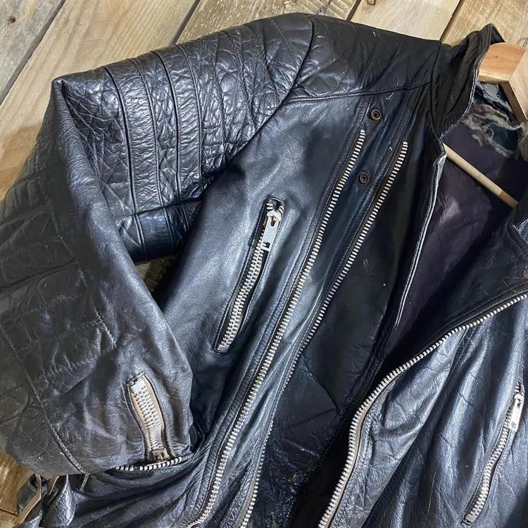Vintage leather biker jacket 2