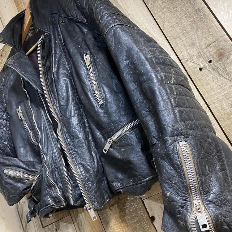 Vintage leather biker jacket 3