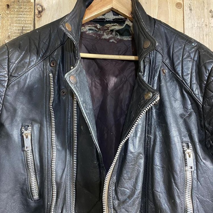 Vintage leather biker jacket 4