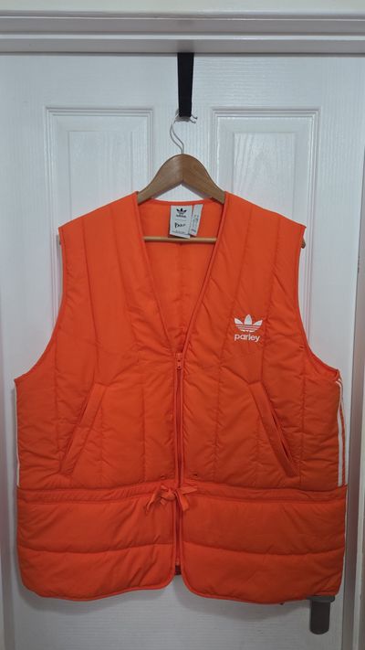 Adidas Parley Orange Padded Gilet Mens Large