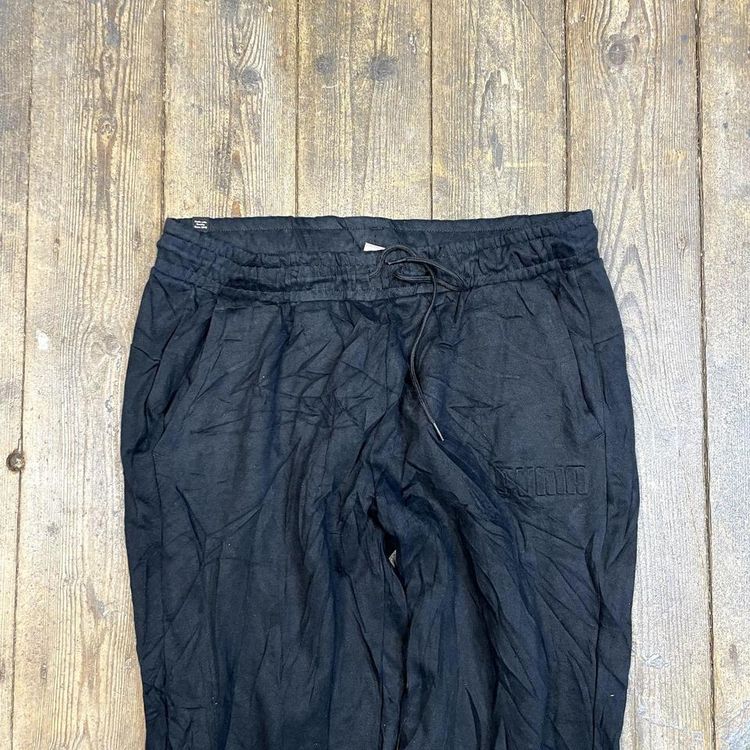 Puma Joggers Y2K Straight Leg Cotton Sports Track Pants, Black, Mens XL 3