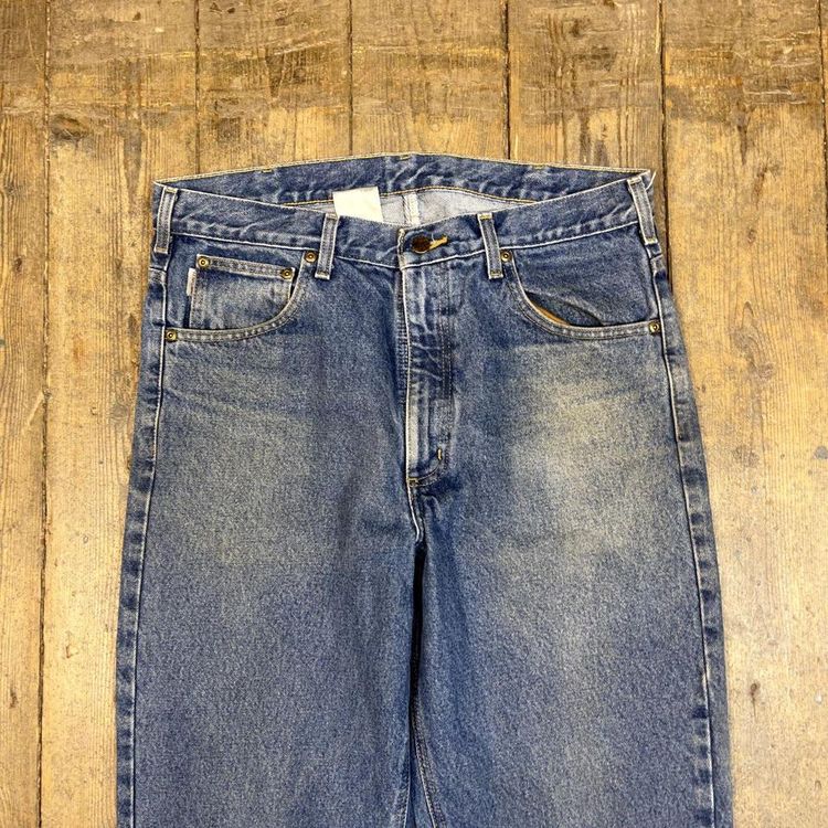 Carhartt Jeans Traditional Fit Carpenter Denim Workwear Trousers, Blue, Mens 34 3