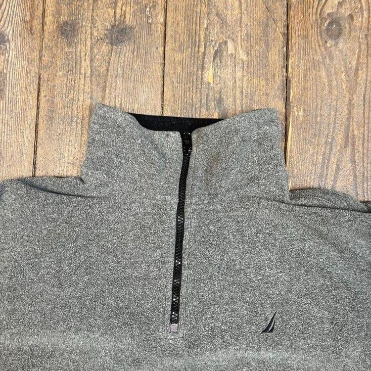 Nautica Fleece Y2K Vintage Half-Zip Outdoor Jacket, Dark Grey, Mens Medium 7