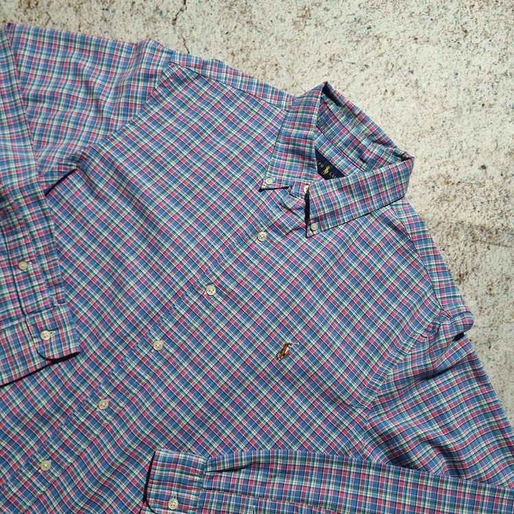 Ralph Lauren OXFORD SHIRT CHECK MULTI COLOUR - Blue - Size L image 2