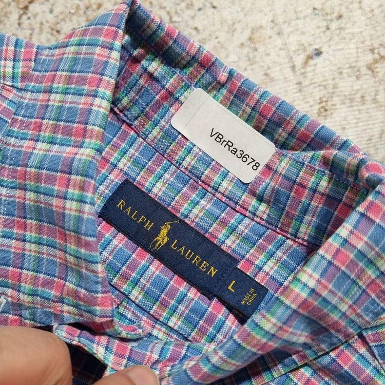 Ralph Lauren OXFORD SHIRT CHECK MULTI COLOUR - Blue - Size L image 3