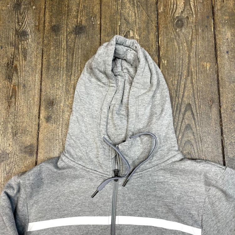 Starter Hoodie Y2K Full Zip Vintage Sports Sweatshirt, Grey, Mens Small image 6