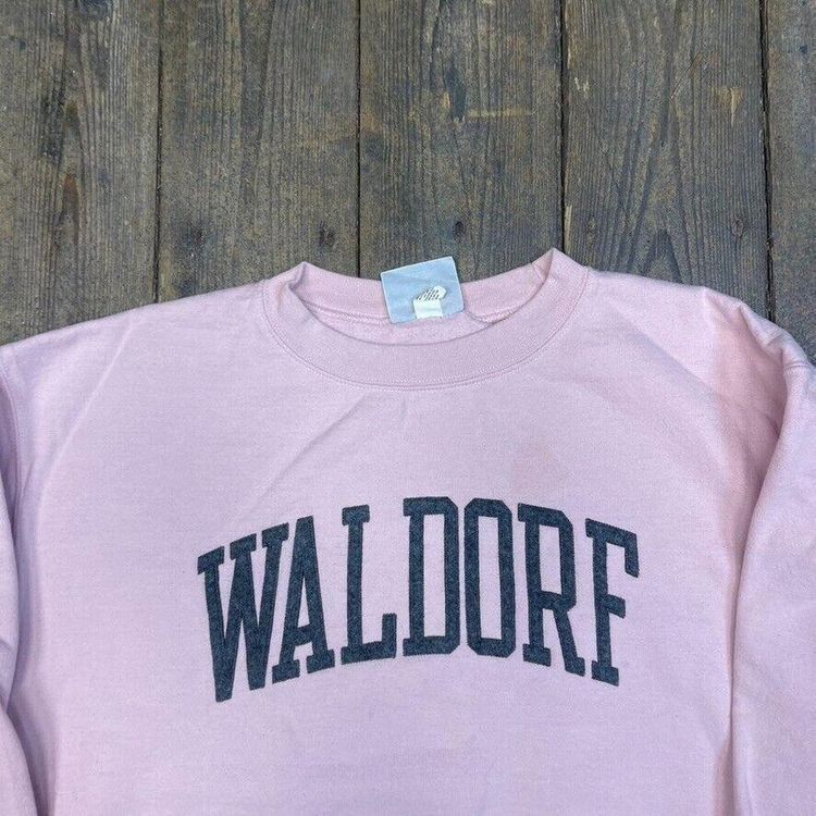 Champion Sweatshirt Spellout Y2K Sports Jumper, Pink, Womens XL 2