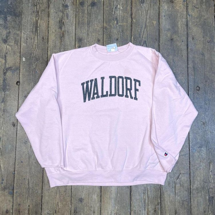 Champion Sweatshirt Spellout Y2K Sports Jumper, Pink, Womens XL