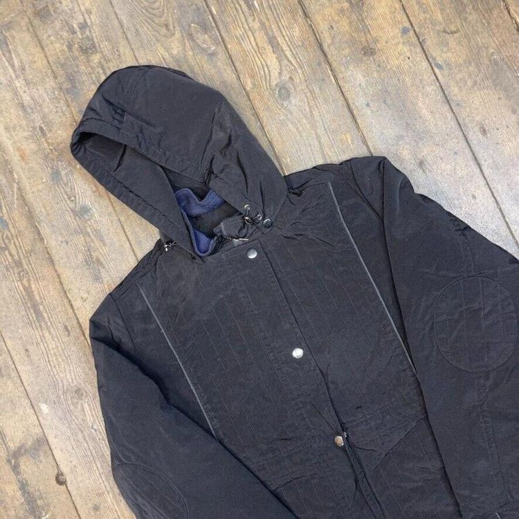 Nautica Parka Jacket Full Zip Vintage Rain Coat, Black, Womens XL image 3