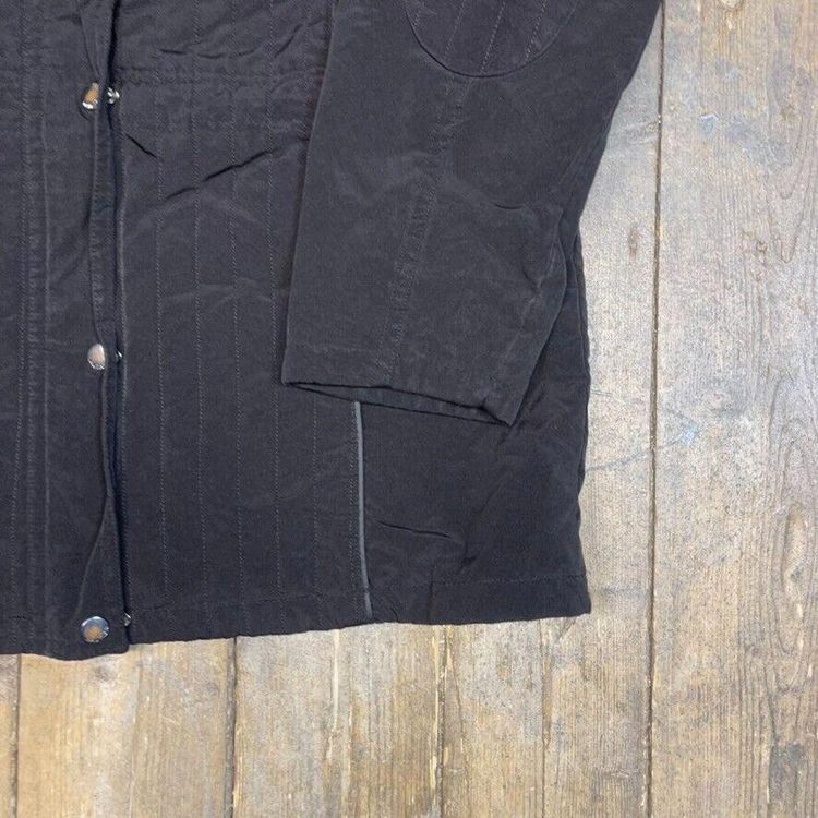 Nautica Parka Jacket Full Zip Vintage Rain Coat, Black, Womens XL image 5