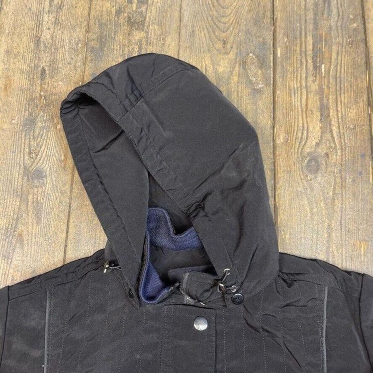 Nautica Parka Jacket Full Zip Vintage Rain Coat, Black, Womens XL image 7