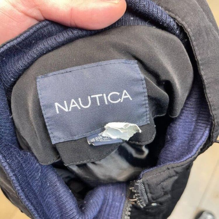 Nautica Parka Jacket Full Zip Vintage Rain Coat, Black, Womens XL image 8