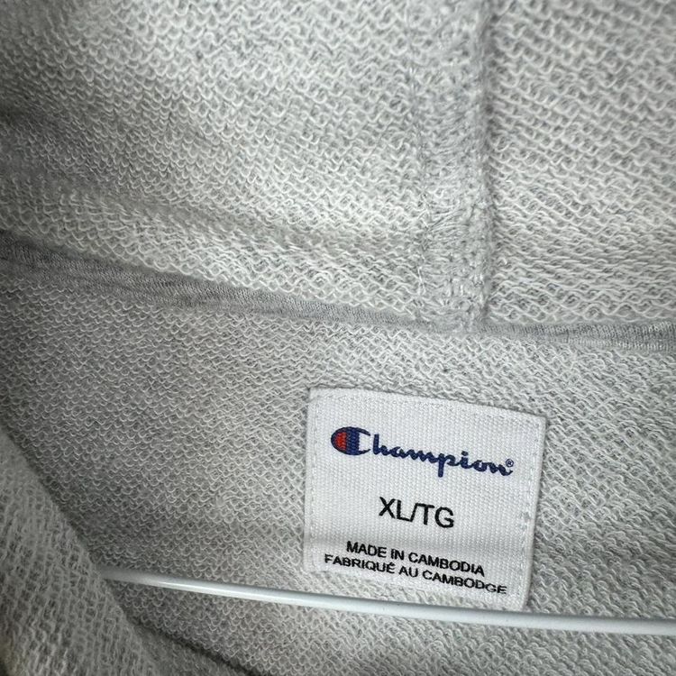 Champion spellout hoodie grey image 3